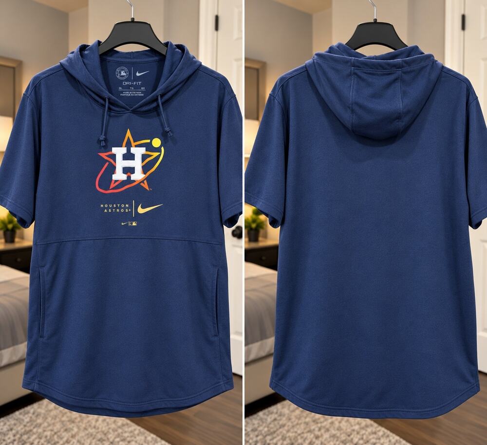 Nike Houston Astros City Connect Short Sleeve Hoodie XL MLB Baseball Streetwear